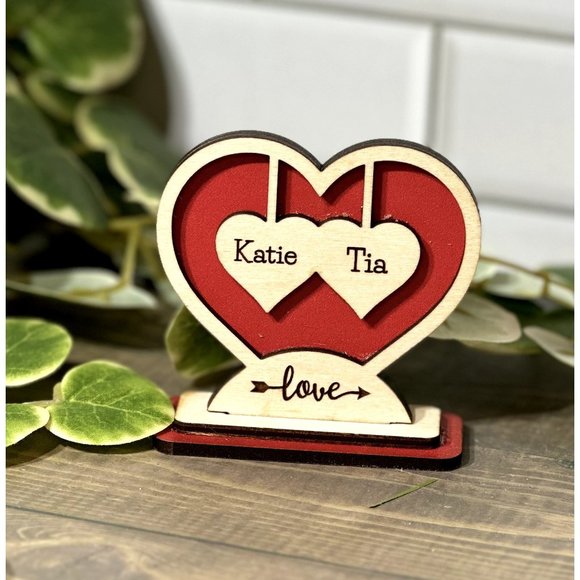 Personalized Couple Wooden Sign - Anniversary Gift Idea For Couple/Him/Her - Hubby Loves Wifey